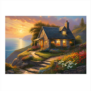 Kır Evi Modern Mdf Tablo 25cmx 35cm 25x35 cm