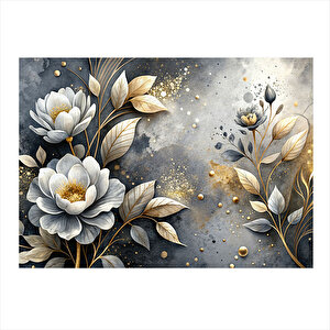 Beyaz Gül Modern Mdf Tablo 35cm X50cm 35x50 cm