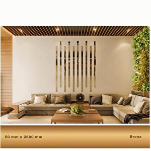 50 Mm X 2800 Mm Bronz Sibu Aynalı Pleksi Şerit Mobilya Süsü