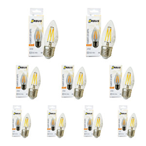 ORBUS B36 E27 DUY ŞEFFAF FILAMENT LED AMPUL 10 ADET