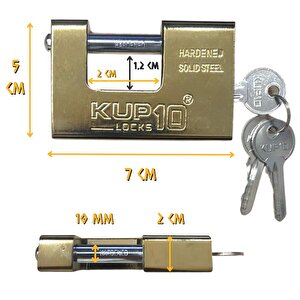 Kayar Milli Asma Kilit Sarı 70 Mm.