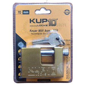 Kayar Milli Asma Kilit Sarı 70 Mm.