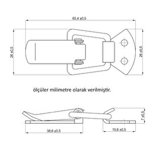 4 Adet Sandık Klipsi Kilidi Gergi Mandalı 41-068 Krom