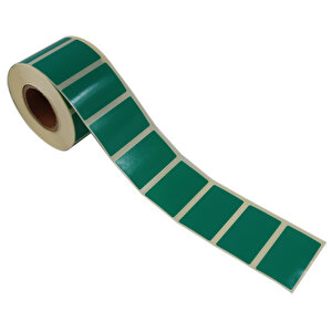 Renkli Zemin Baskılı Kuşe Rulo Etiket 50mm X 30mm 1000 Adet Açık Yeşil
