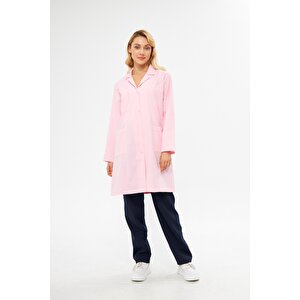 Alpaka Kumaş Hastane Önlüğü Pembe 2XL