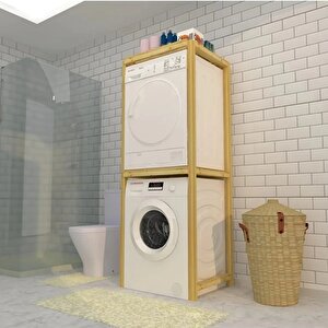 Enjoylifetasarım Doğal Ahşap Banyo Makine Organizeri