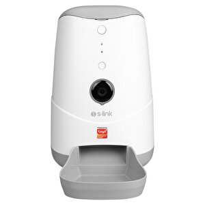 S-link Sl-20 Otomatik Yem Kabı 1080p Kamerali 3.7l Wifi Tuya Destekli Akıllı Kedi Köpek Besleyici