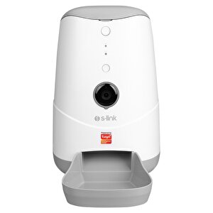 Sl-20 Otomatik Yem Kabı 1080p Kamerali 3.7l Wifi Tuya Destekli Akıllı Kedi Köpek Besleyici