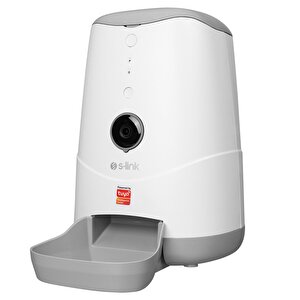 S-link Sl-20 Otomatik Yem Kabı 1080p Kamerali 3.7l Wifi Tuya Destekli Akıllı Kedi Köpek Besleyici