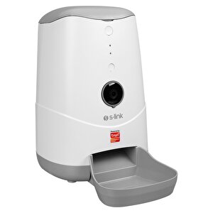 S-link Sl-20 Otomatik Yem Kabı 1080p Kamerali 3.7l Wifi Tuya Destekli Akıllı Kedi Köpek Besleyici