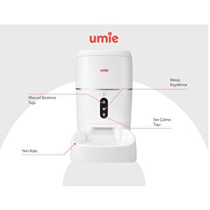 Um-pf2021a Otomatik Yem Kabı Sesli Mesajlı 6l Wifi Tuya Destekli Akıllı Kedi Köpek Besleyici