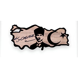 Enjoylifetasarım Doğal Ahşap Atatürk Tablosu