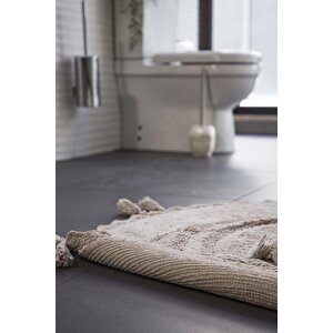 Olivid %100 Pamuk Banyo Paspası Bej 100x100 Bej