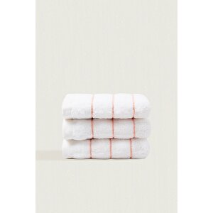 İrya Wendy %100 Pamuk 3'lü El Havlusu Seti Beyaz - Açık Pembe 30x50 Beyaz Pembe 06