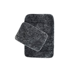İrya Clay Banyo Paspası 2'li Denim Taşlama 40x60+60x90 Denim Gri