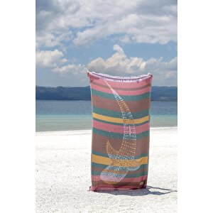 Shark %100 Pamuk Peştemal Kahve 90x170 Kahve