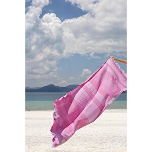 Shark %100 Pamuk Peştemal Pembe 90x170 Pembe