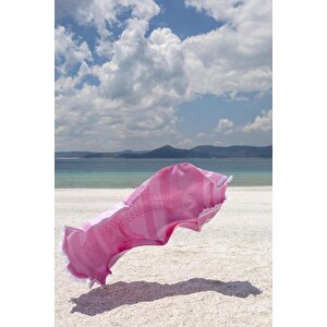 Shark %100 Pamuk Peştemal Pembe 90x170 Pembe