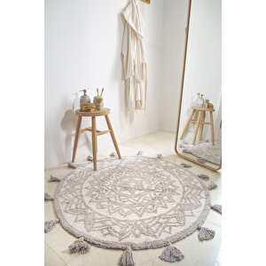 İrya Pina Banyo Paspası White-grey 100x100 Gri
