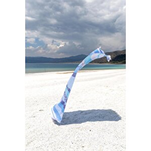 Shark %100 Pamuk Peştemal Mavi 90x170 Mavi