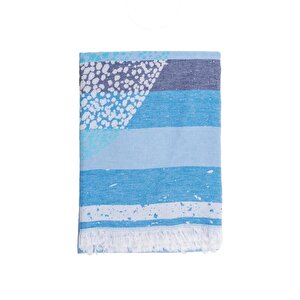 Shark %100 Pamuk Peştemal Mavi 90x170