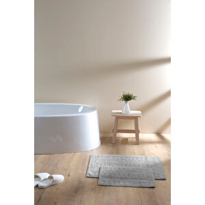 İrya Togo Banyo Paspası 2'li Gri 40x60+60x90 Gri