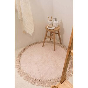 İrya Pamuk Banyo Paspası Lora Pembe 90x90 Pembe
