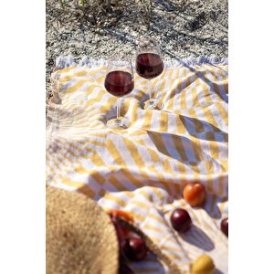 Juniper %100 Pamuk Peştemal Sarı 90x170