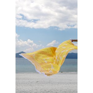Diskus %100 Pamuk Peştemal Sarı 90x170 Sarı