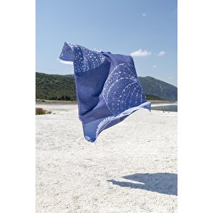 Urchin %100 Pamuk Peştemal Mavi 90x170 Mavi