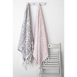 İrya Lena Banyo Havlusu Gri 90x170 Gri