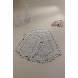 İrya Dale Banyo Paspası 2'li Gri 40x60+60x90 Gri