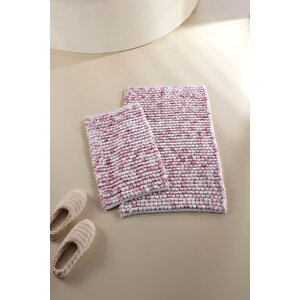 İrya Ottova Banyo Paspası 2'li Pembe 60x90+40x60 Pembe
