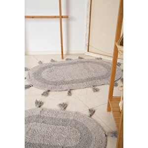 İrya Hana Banyo Paspası Gri 40x60+60x90 Gri