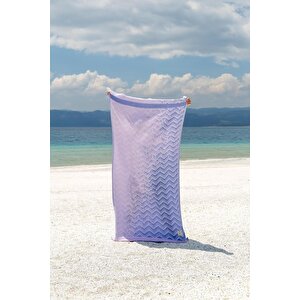 Amara %100 Pamuk Peştemal Pembe/mavi 90x170 Mavi Pembe