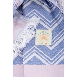 Amara %100 Pamuk Peştemal Pembe/mavi 90x170