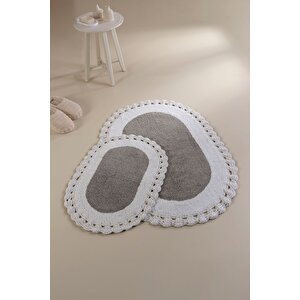 İrya Bianca Banyo Paspası Gri 40x60+60x90 Gri