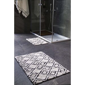 İrya Cava Banyo Paspası 2'liı Gri 40x60+60x90