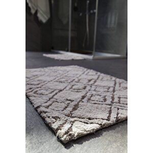 İrya Cava Banyo Paspası 2'li Kahverengi 40x60+60x90