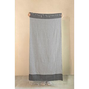 Mia %100 Pamuklu Peştemal Siyah 90x170 Siyah