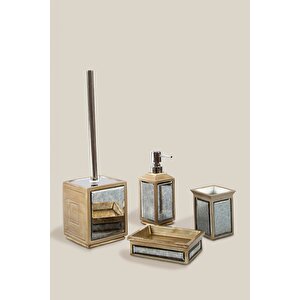 Irya Mirror 4 Parça Banyo Seti Bronz Bronz