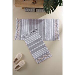 İrya Martil Banyo Paspası 2'li Gri 60x90+40x60 Gri
