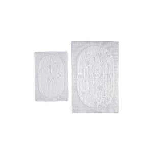 Plush Banyo Paspası Beyaz 40x60+60x90