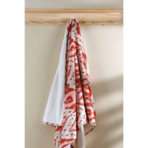 Home More Stok Ve Özel Ürünler Banyo Baskili Kadife Havlu Calla 100*150 Çok Renkli
