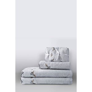 İrya Clarina Banyo Havlusu Açık Gri 90x150 Açık Gri