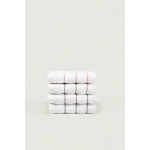 Wendy Havlu Seti 4'lü Beyaz/açık Pembe/beyaz/bej/beyaz/mint/beyaz/gül 4/30x50 Çok Renkli