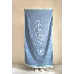 İrya Seahorse Peştemal Mavi 90x170 Mavi