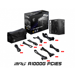 Msi Mpg A1000g Pcie5 1000w 80+ Gold Power Supply