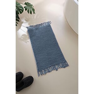 Lavish %100 Pamuk El Örgüsü Banyo Paspası Aqua 50x70 Aqua
