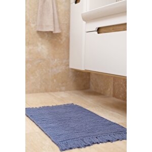 Lavish %100 Pamuk El Örgüsü Banyo Paspası Aqua 50x70